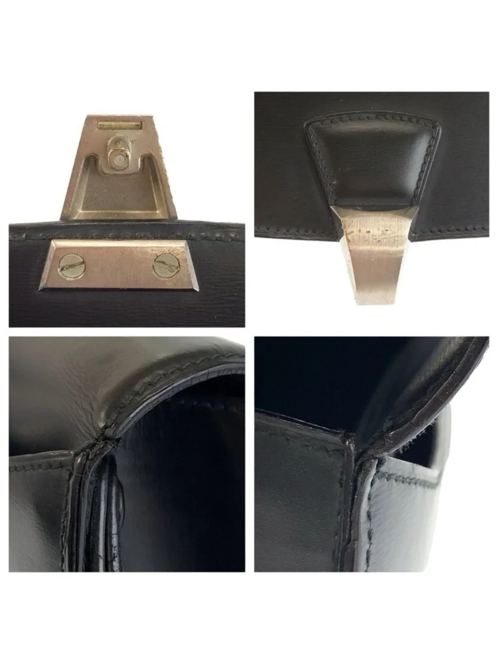 Cartier Pasha Black Silver Leather Clutch